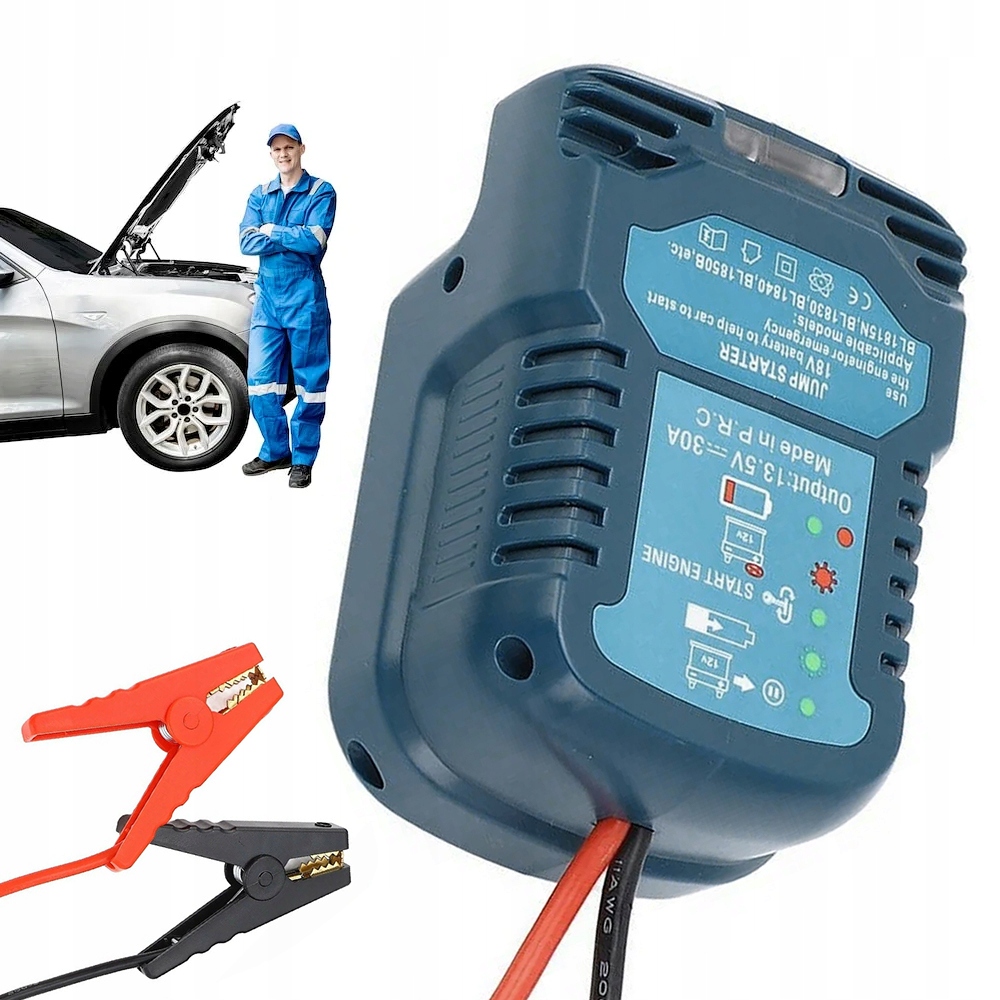 Startovací Zařízení Booster Usměrňovač Jump Starter Pro Mt 18V Modrý
