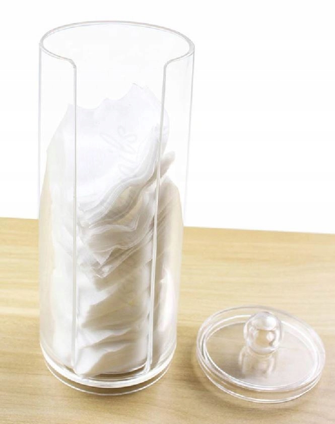 ORGANIZER POJEMNIK NA WACIKI PŁATKI KOSMETYCZNE Kolor przezroczysty