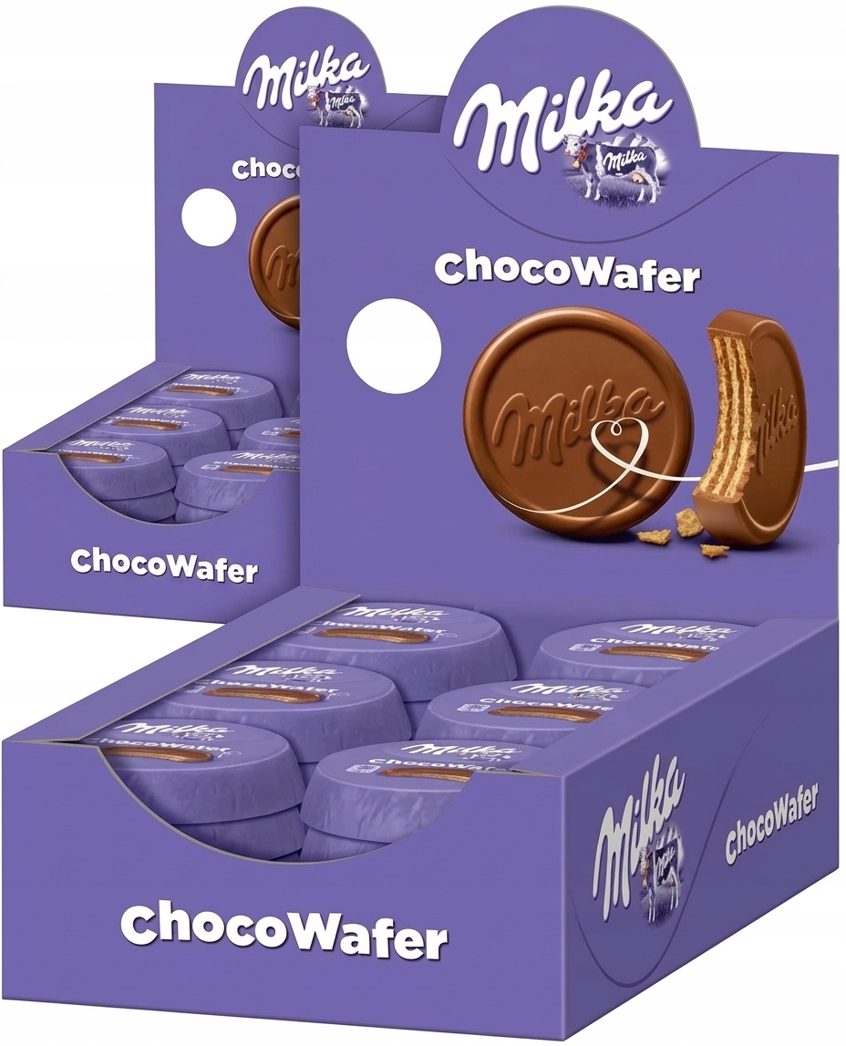 Milka Choco Wafer Kremem Mleczna Czekolada wafelki ciastka baton x60
