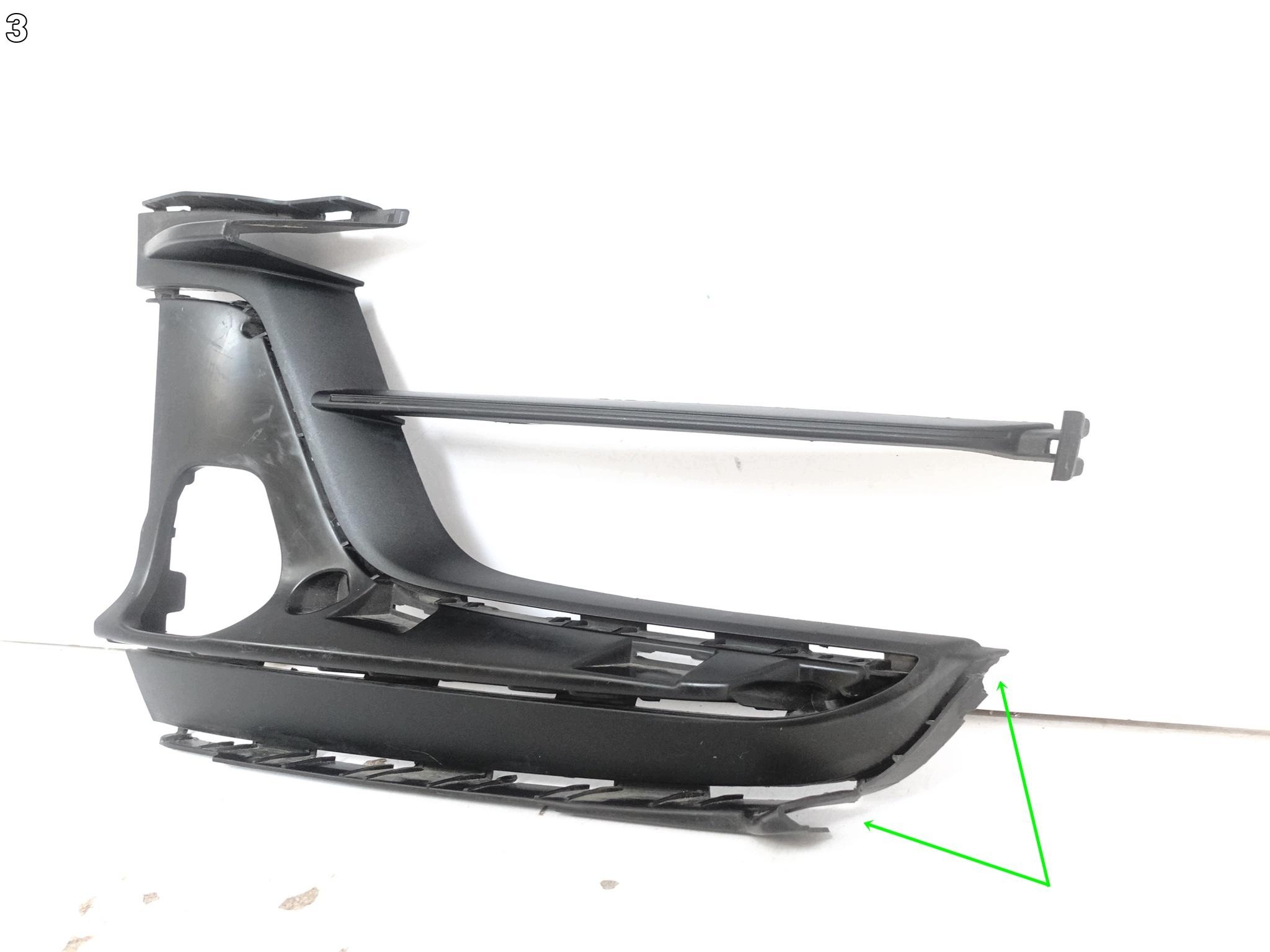PORSCHE MACAN 95B LIFT 21- grille spoiler grid intake W bumper front left