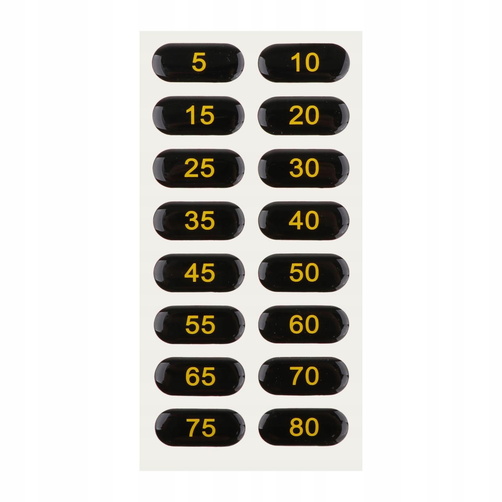 Etykiety na stosy ciężarków do identyfikacji Liczba sztuk w opakowaniu 1