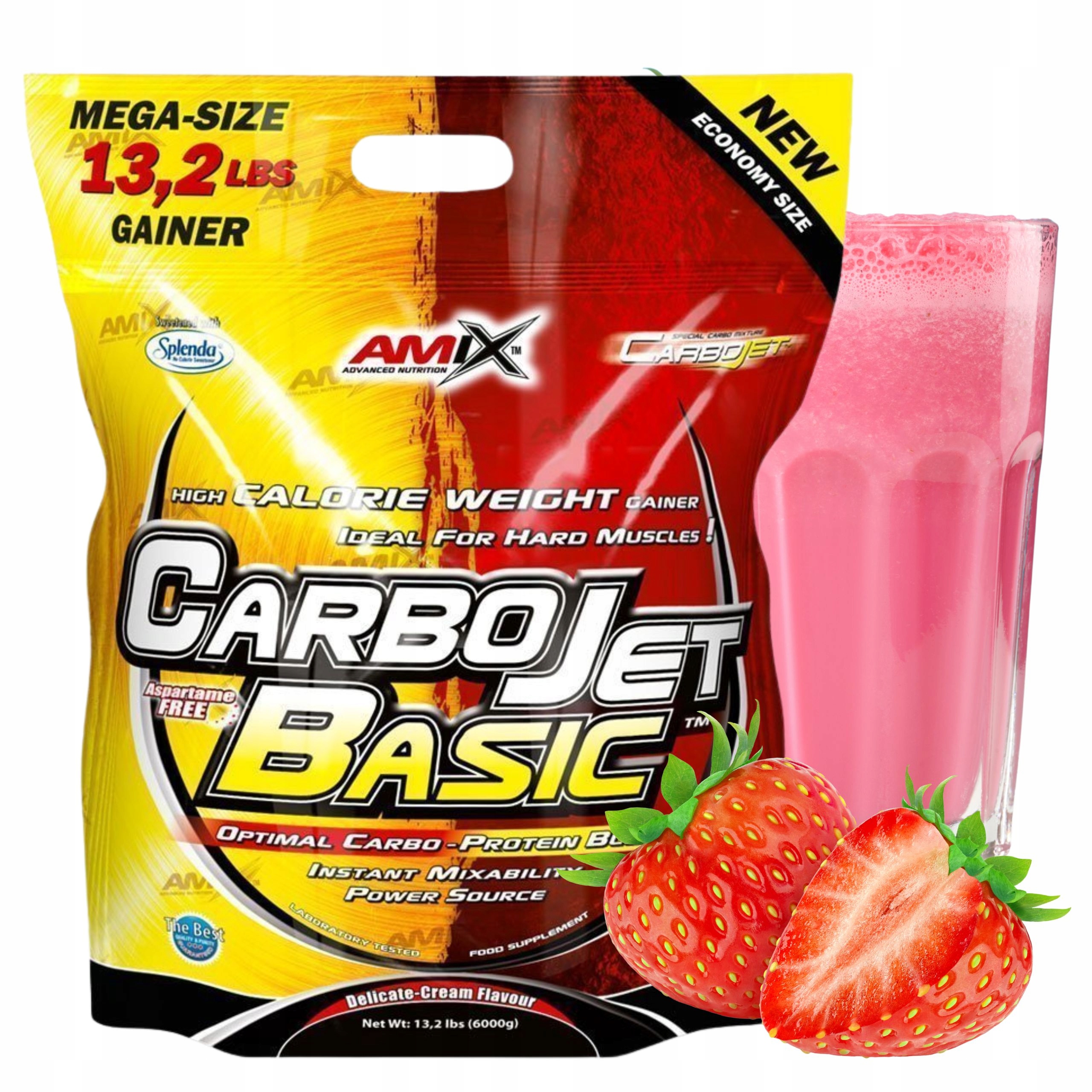 Gainer Jahoda Síla Energie Syrovátkový Koncentrát Wpc Sacharidy 6 kg