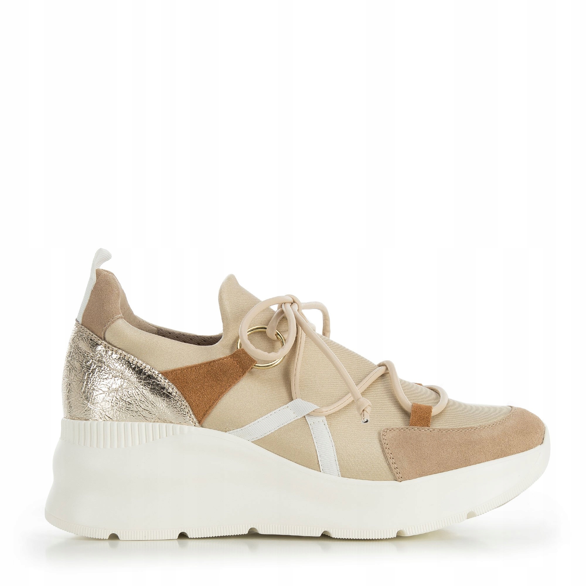 Wittchen damskie sneakersy na koturnie beżowe