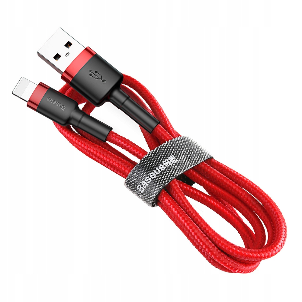 Kabel Baseus Cafule Usb-a Lightning 2.4A Qc 3.0 1 m czerwony