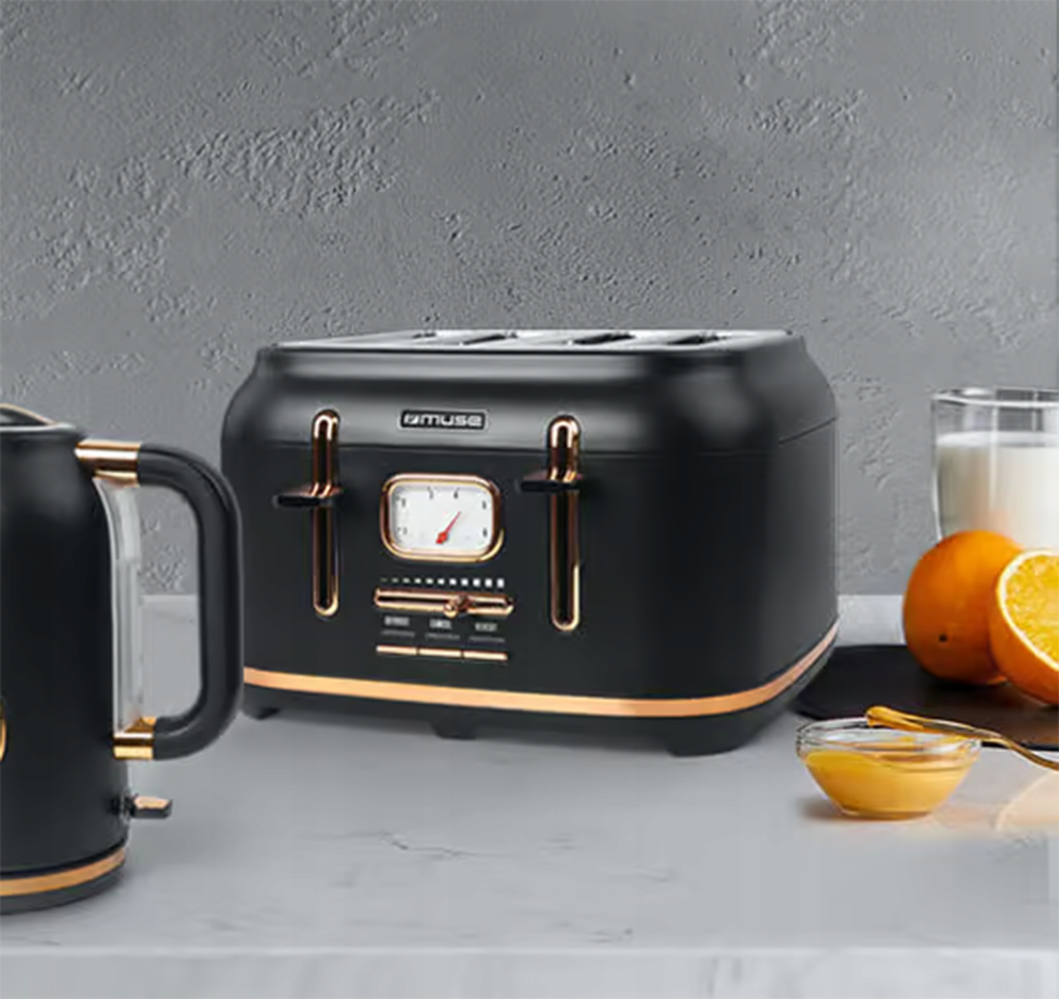 TOSTER VINTAGE CZARNY MUSE MS-131BC 1800W 4 SLOTY Model 436430