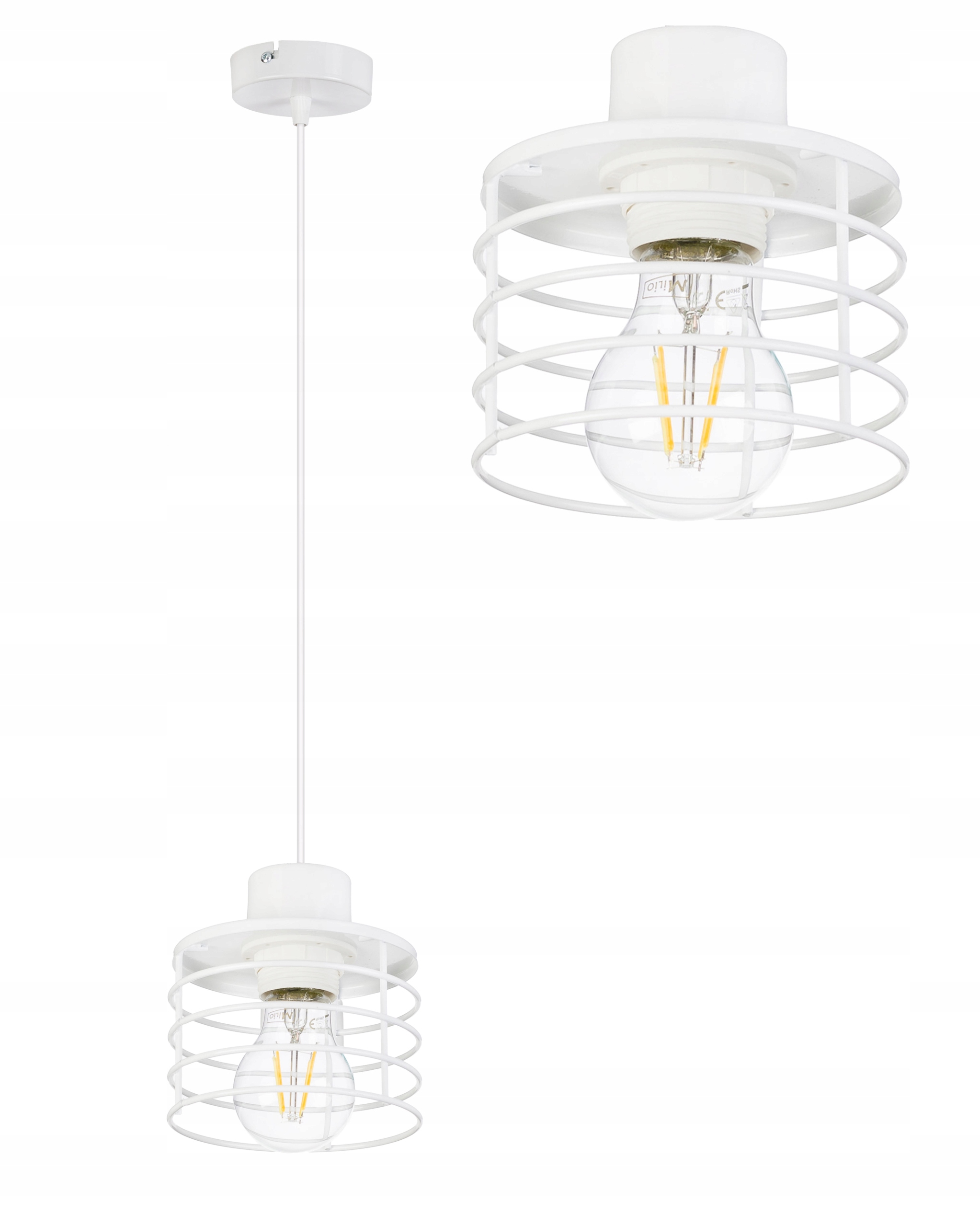 

Lampa Wisząca Zwis żyrandol sufiowa loft Sprężyna