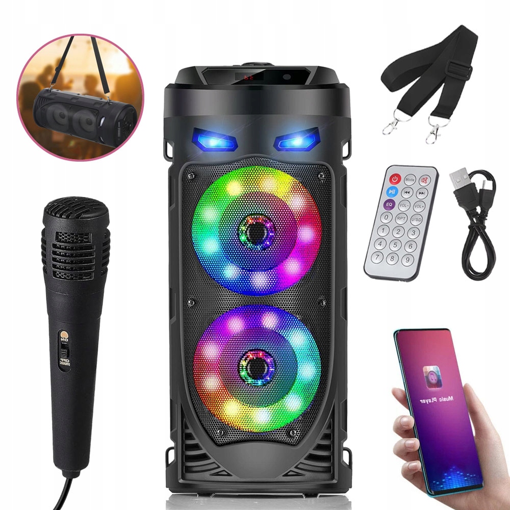 Maszyna Do Karaoke Dla Dorosłych I Dzieci Z Mikrofonami, Głośnik Bluetooth