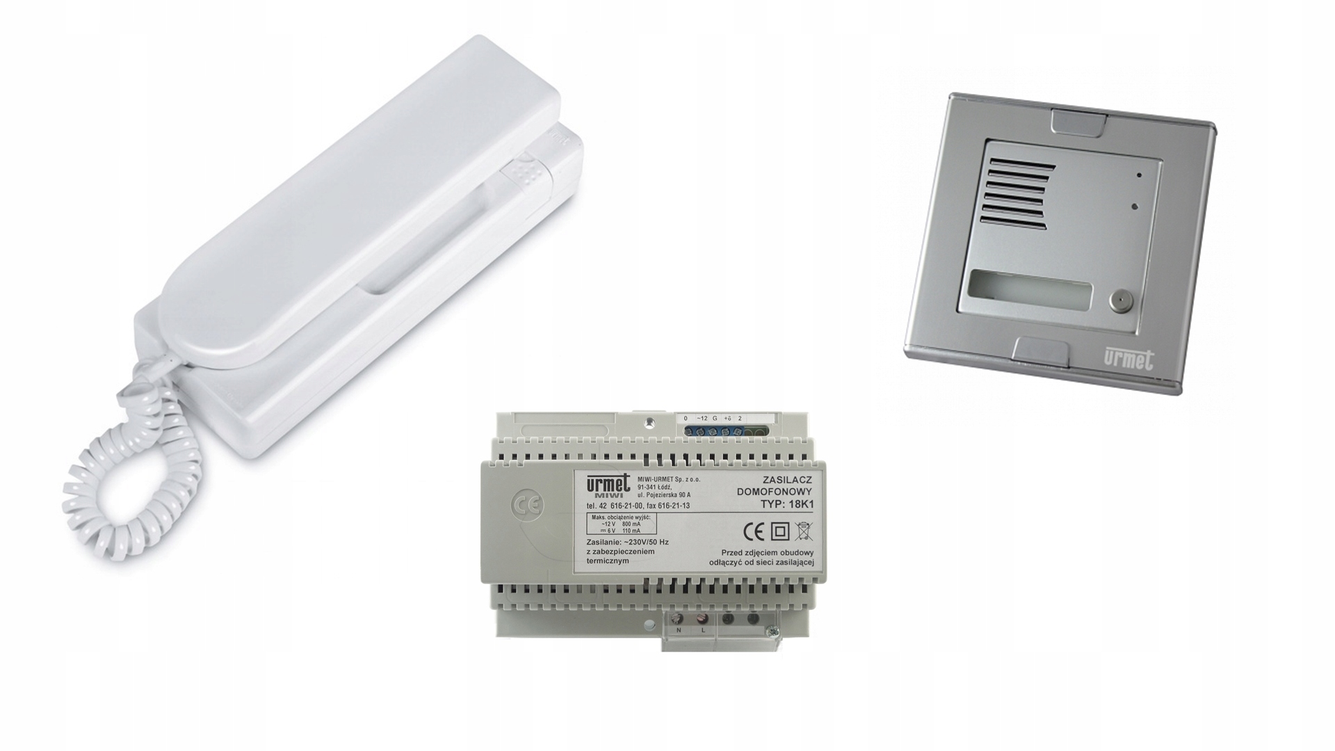 ZESTAW DOMOFONOWY JEDNORODZINNY SET-1 MIWI URMET