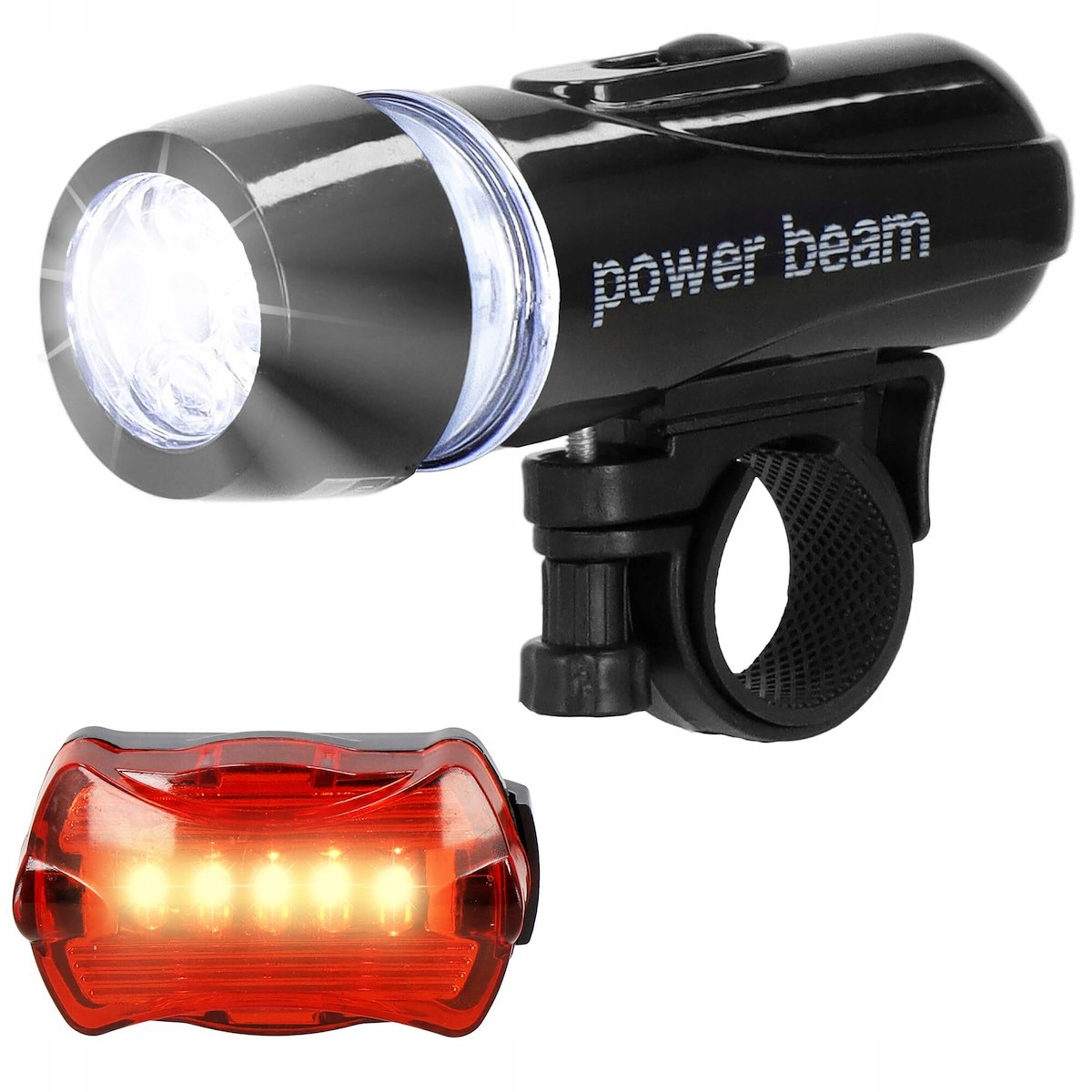 

Zestaw Rowerowy Lampka Przód Tył Światło 50LUMEN