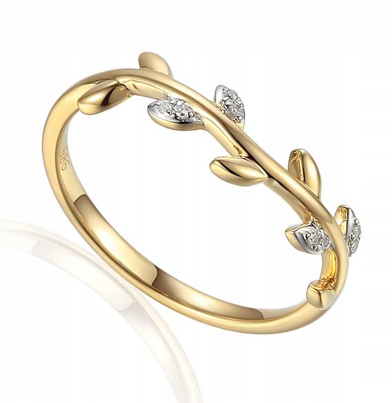 Zlatý prstýnek s brilianty Gravírování Bonus