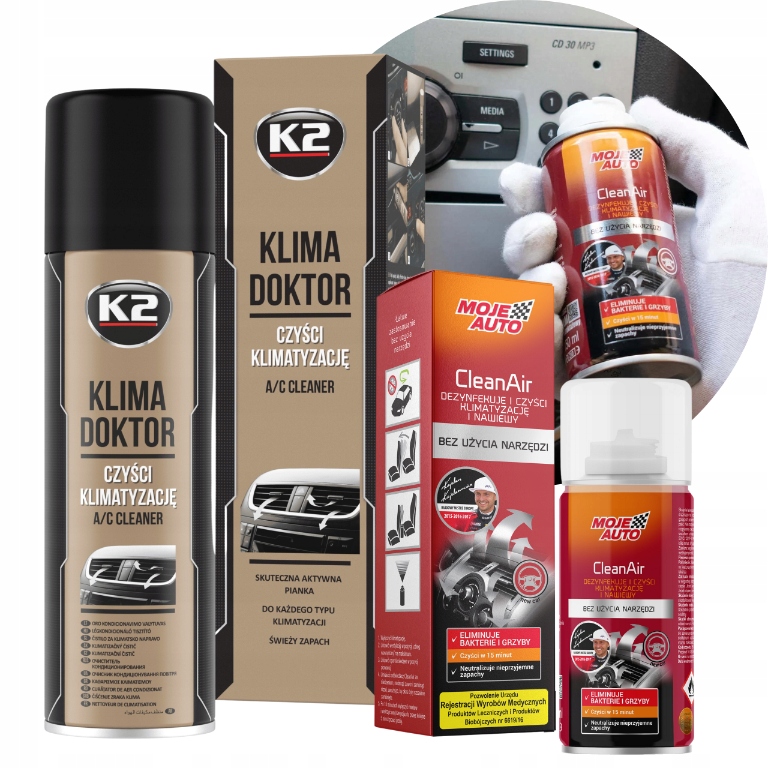 

Odgrzybianie Klimatyzacji Pianka granat New Car