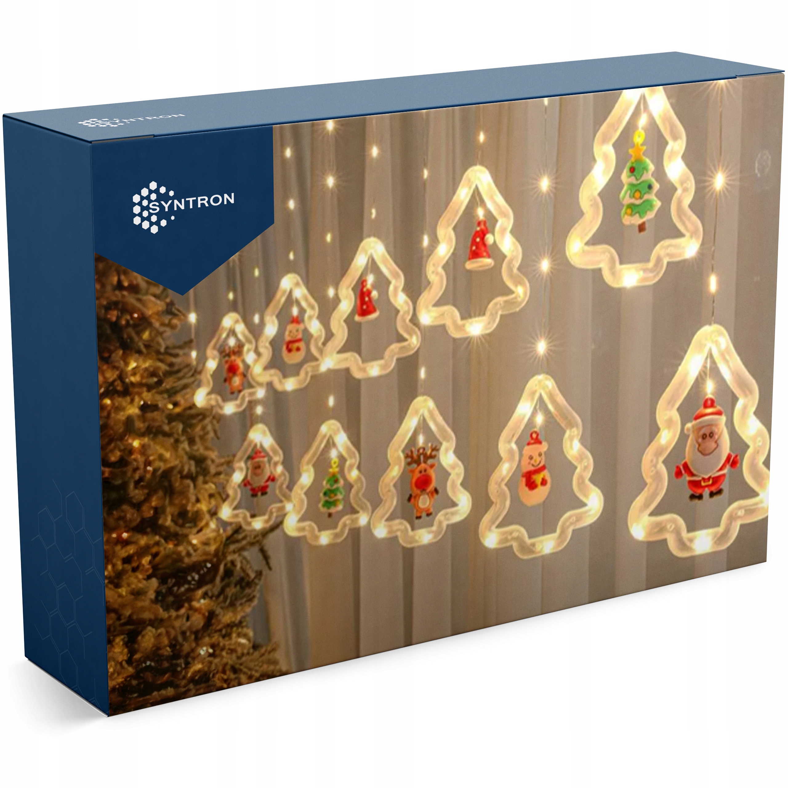 KURTYNA ŚWIETLNA LED Choinki Lampki Świąteczne NOWOŚĆ ŚWIĘTA Girlanda+Pilot