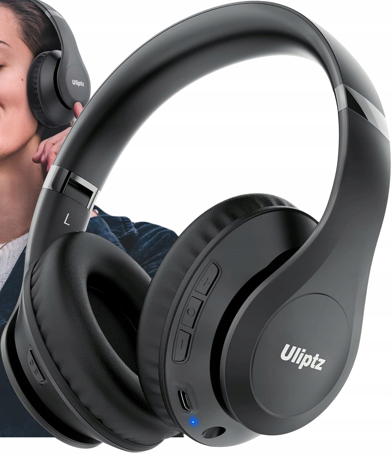 Bezdrátová sluchátka Bt do uší s mikrofonem Bluetooth Uliptz WH203A