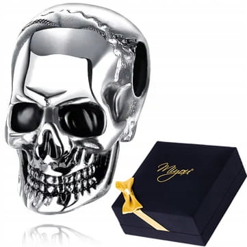 Srebrny Wisiorek Męski Czaszka