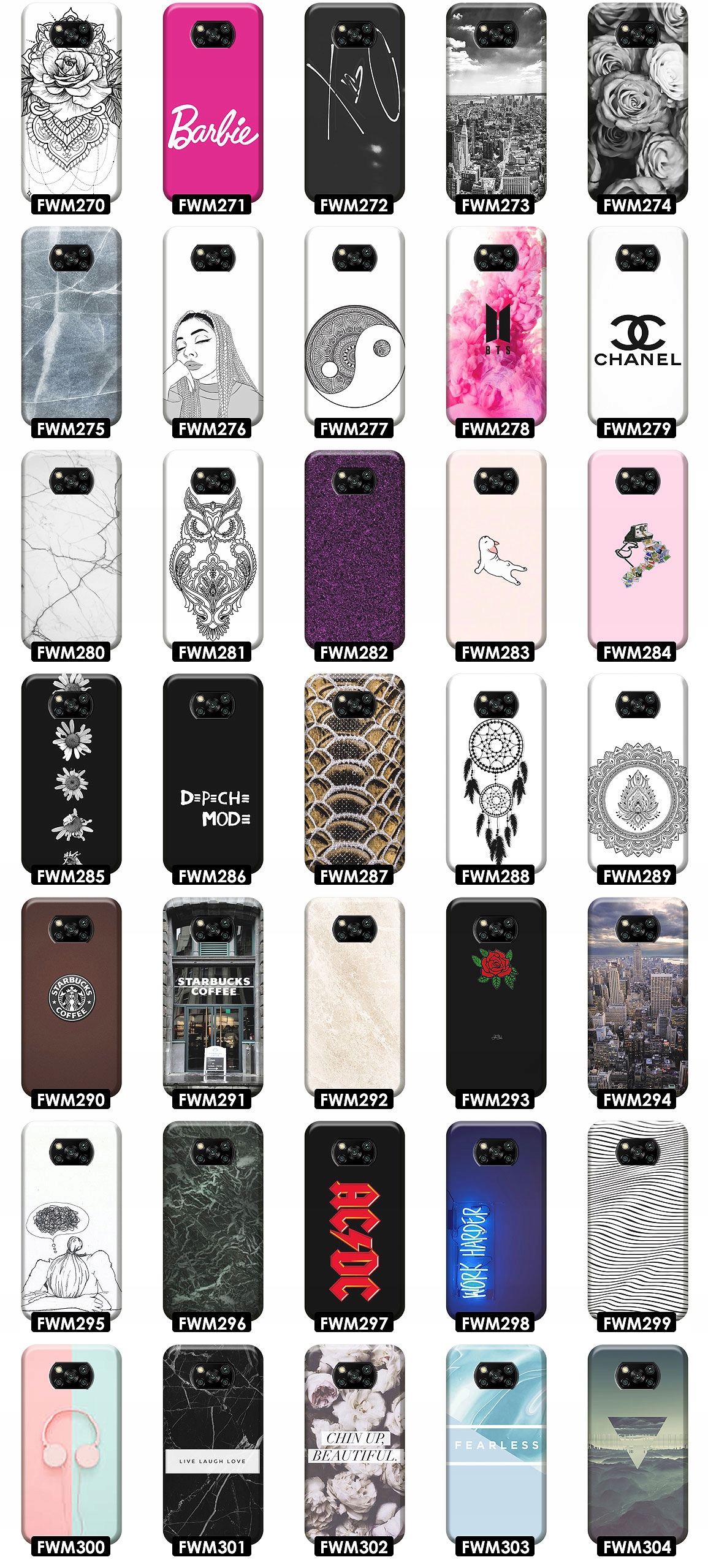 ETUI CASE SILIKONOWE PLECKI NA TELEFON DO XIAOMI POCO X3 X3 PRO WZORY Typ inny