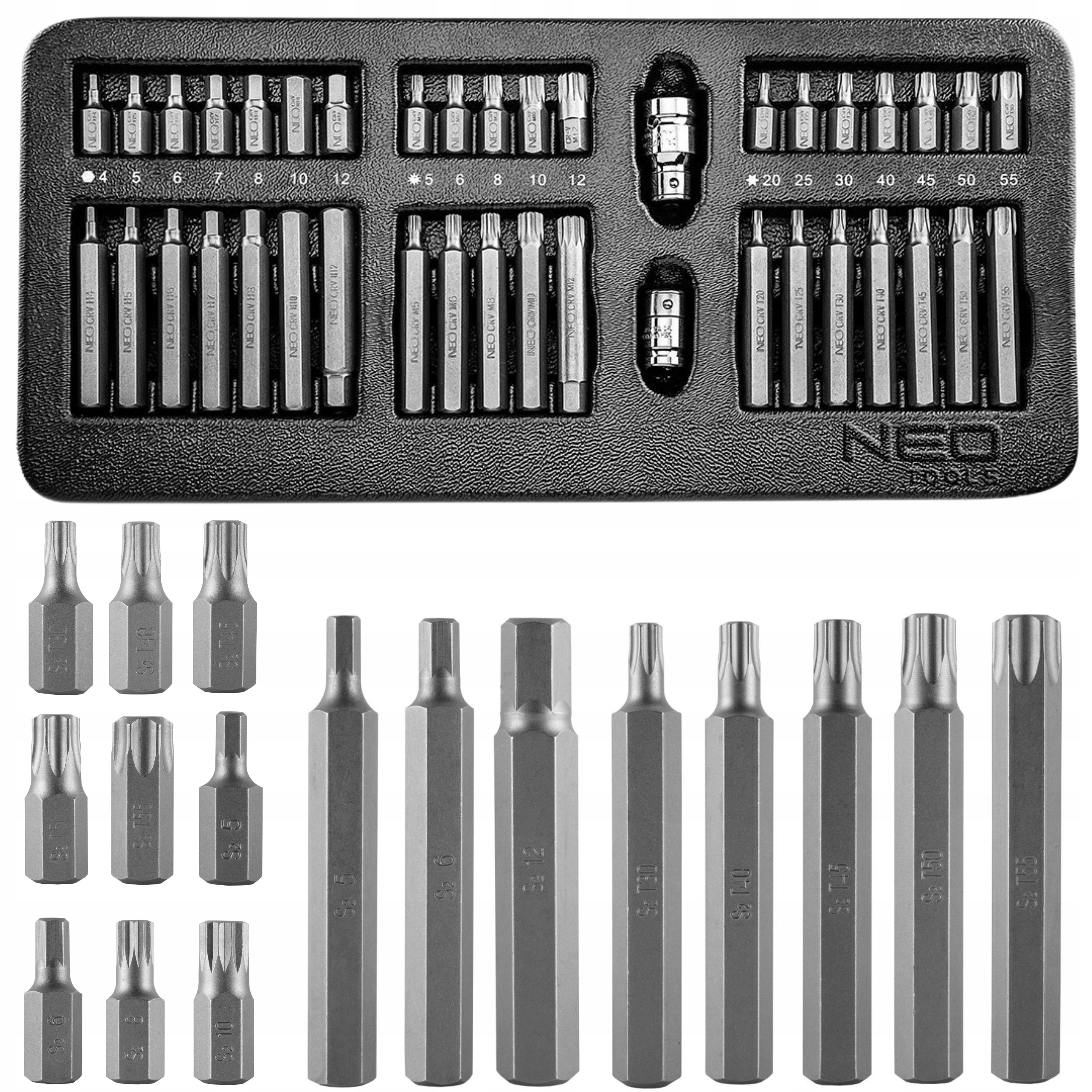 Neo Šroubovací Hroty Držák 40KS Vložka Do Skříňky Na Nářadí 84-236