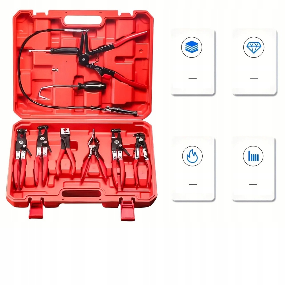 Sada Kleští Na Pásky A Spony 9 Dílů