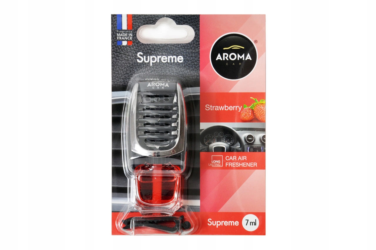 Aroma Supreme Truskawka zapach samochodowy w kratkę 7 ml