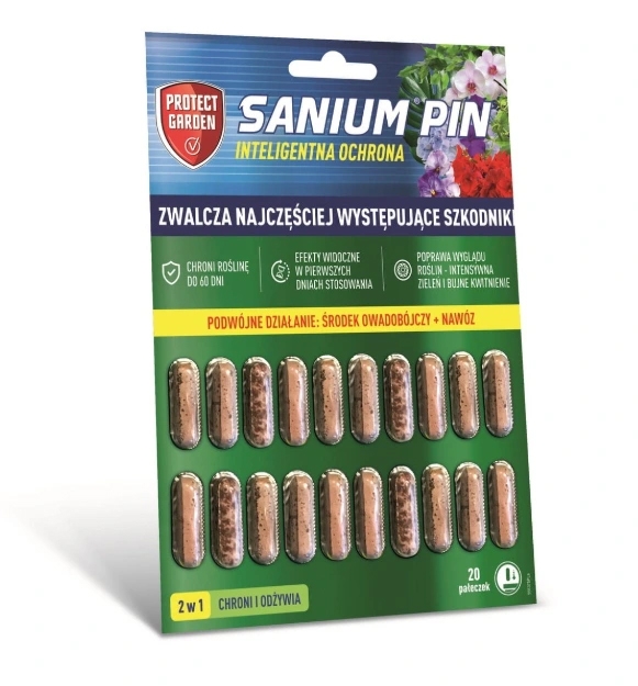 

Sanium Pin Owadobójcze Pałeczki 2w1 Nawóz 60 dni
