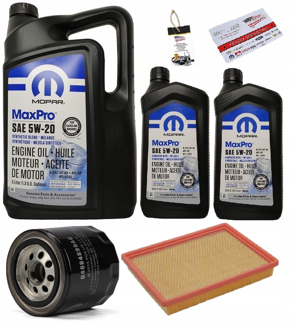 MOPAR 5W20 + FILTRY JEEP GRAND CHEROKEE 5,7 2010