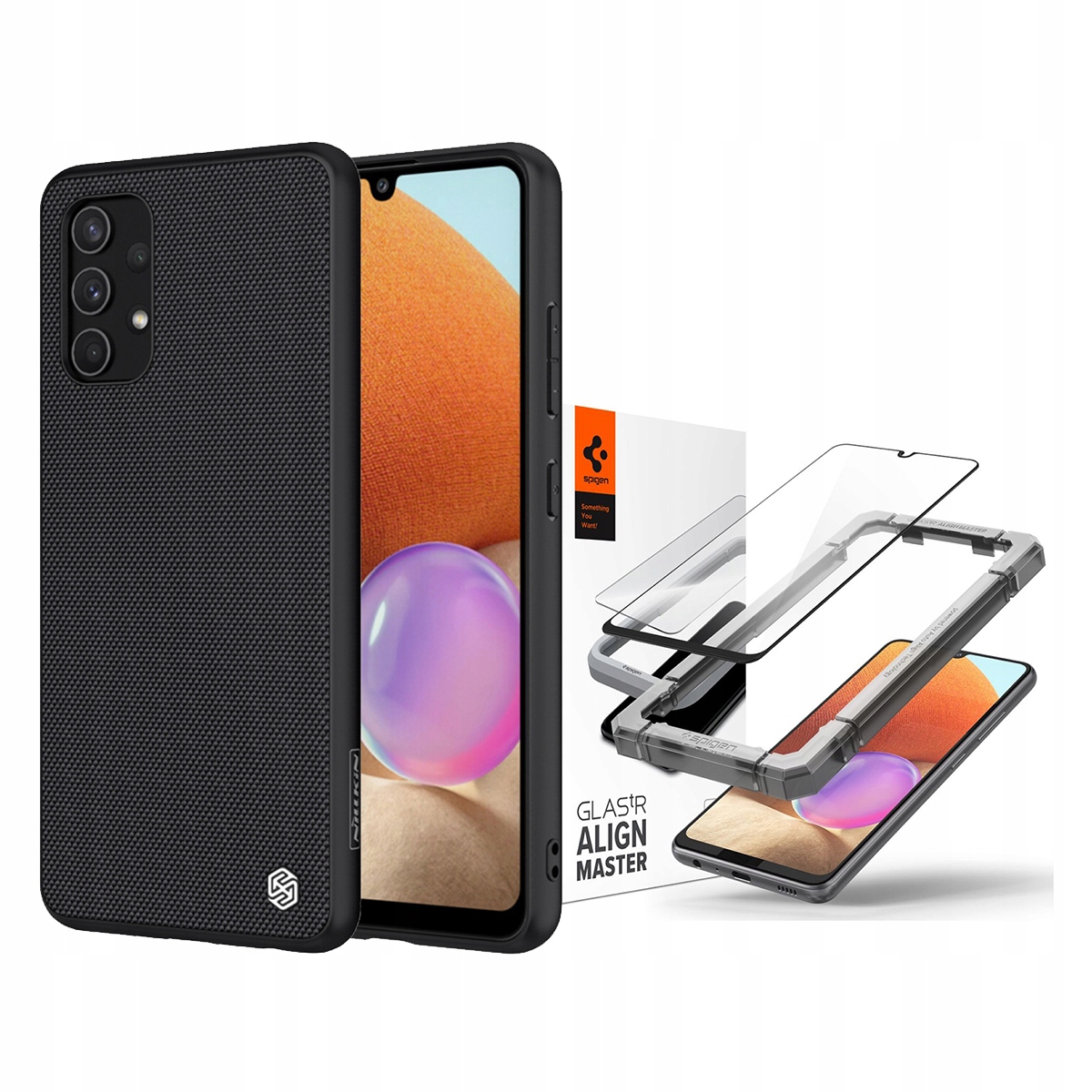 

Nillkin Etui Do Galaxy A32 4G/LTE + Szkło Spigen