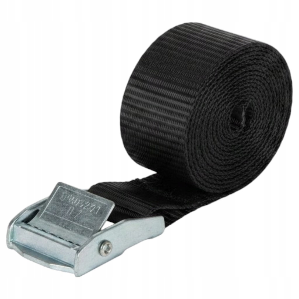 Pas mocujący z klamrą samozaciskową 25mm x 4m 250 kg Czarny Geko G03954
