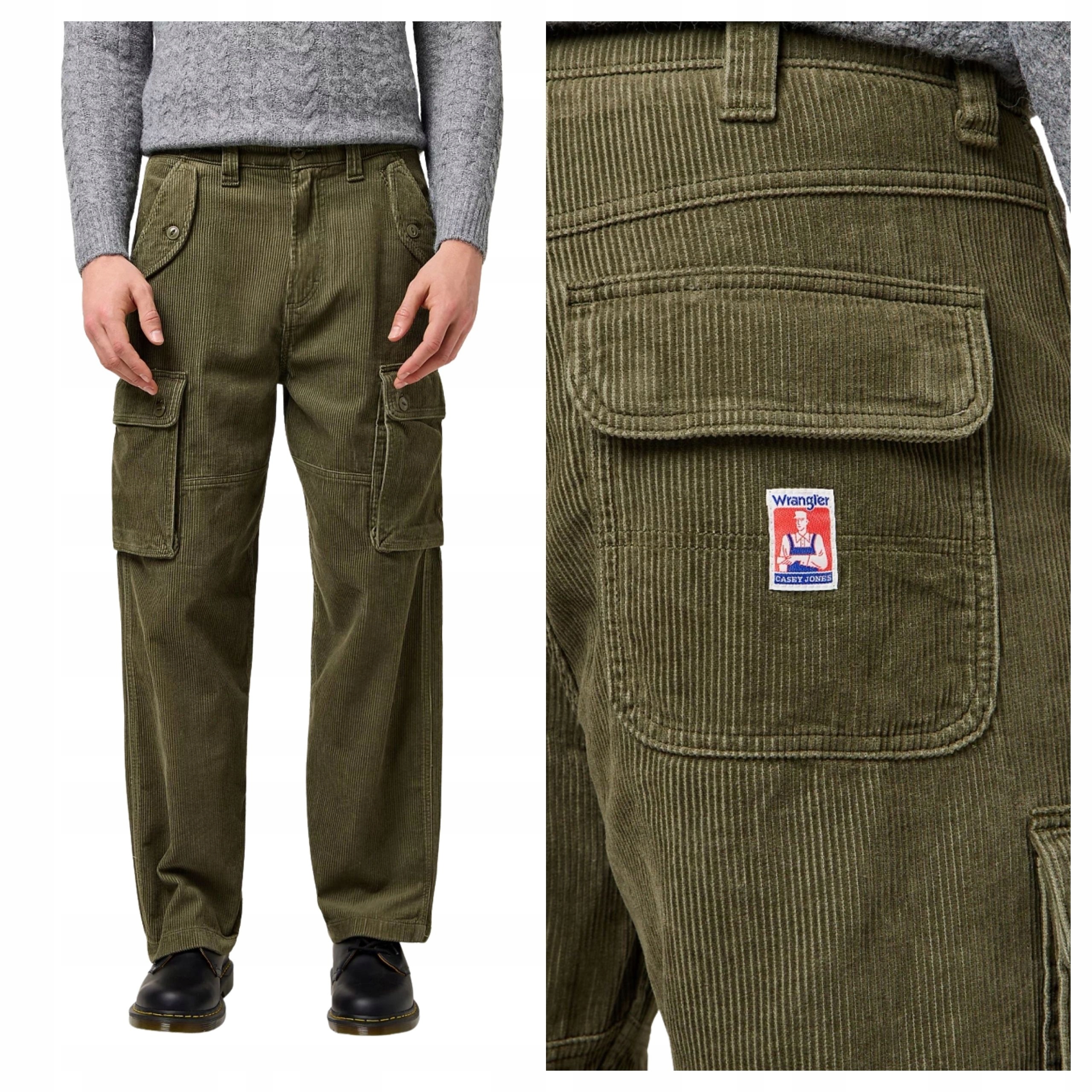 Pánské kalhoty Wrangler Cj Loose Cargo Ivy Zelené Bavlněné W33 L34