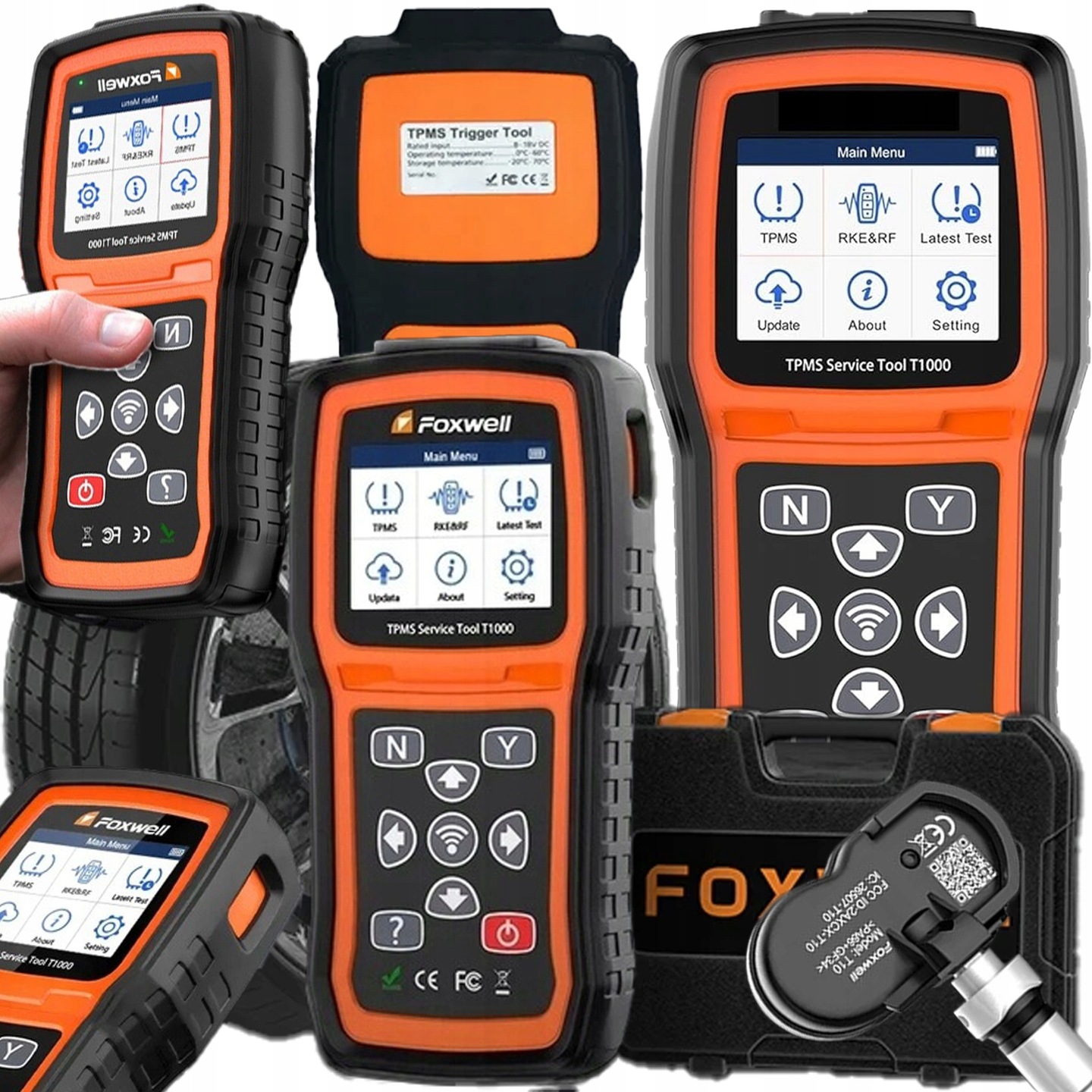 Foxwell T-1000 Tester Programátor Snímačů Tlaku Tmps Pneumatik