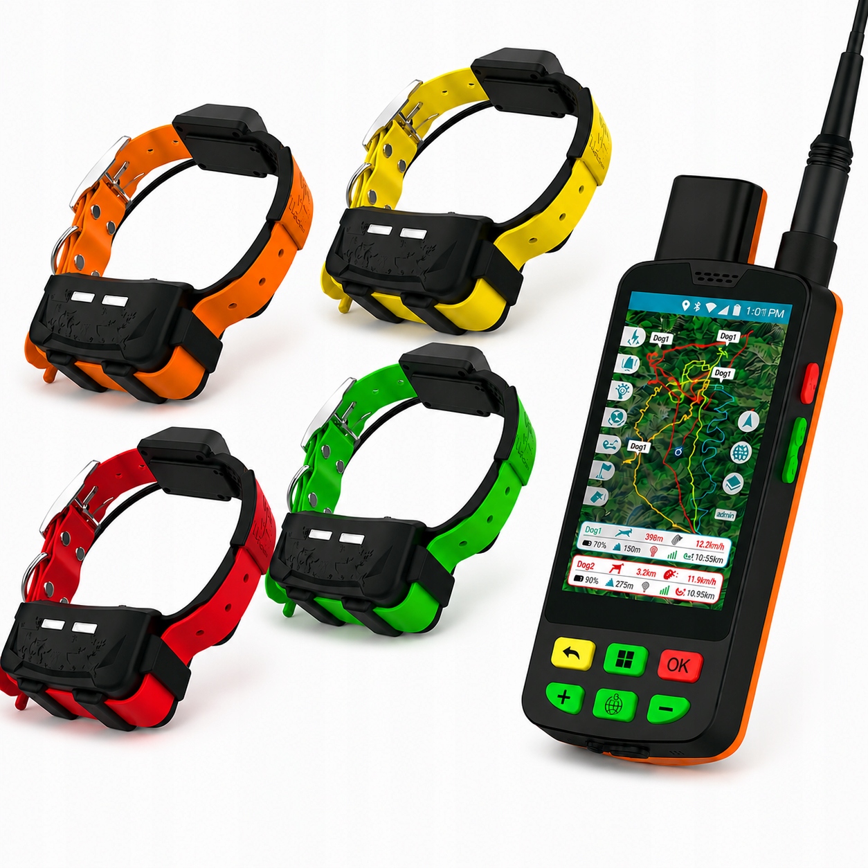 Gps lokátor eSEEK sada 4 obojků bez omezení dosah VHF-4G