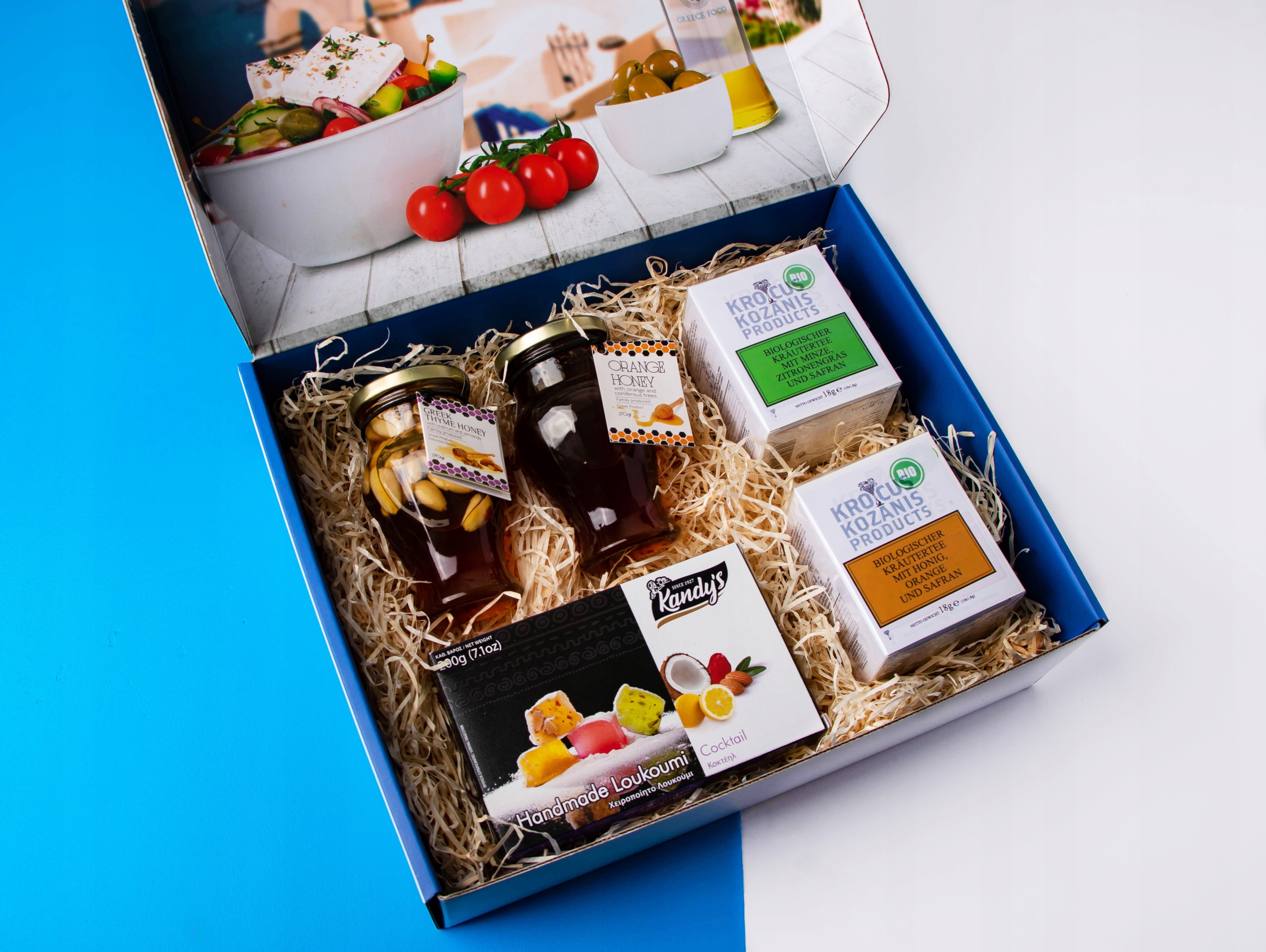 Levně Dárkový Koš nejlepší Řecké Bio produkty