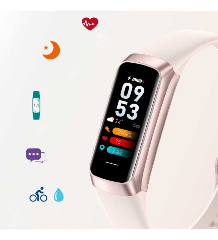 SMARTWATCH KROKOMIERZ EKG TLEN KCAL TEMPERATURA PL Model RUBICON RNCF05/ KP- RNCF05