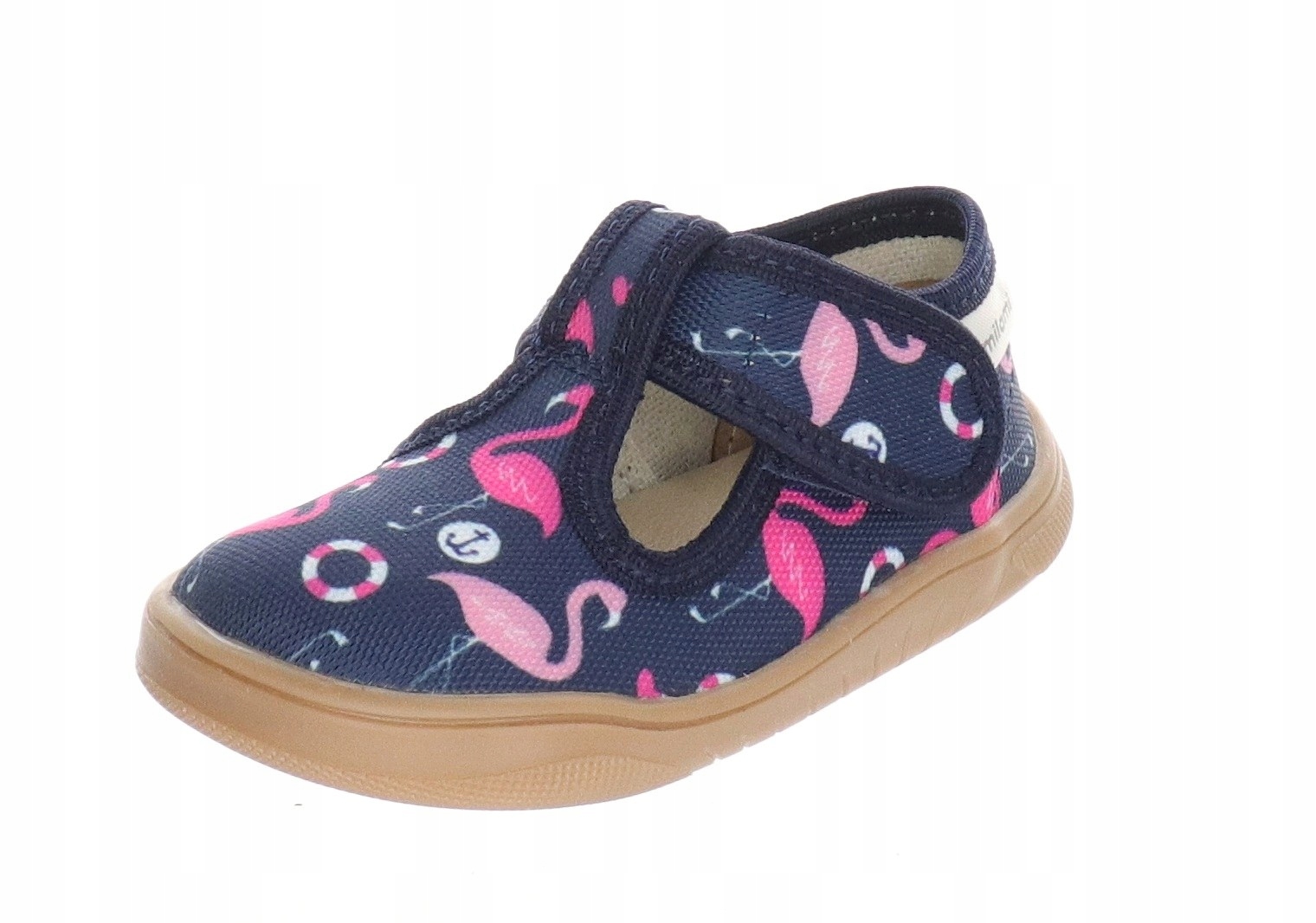 Pantofle Dziecięce Trampki Kapcie Barefoot Milami Blue Flamingos R.26