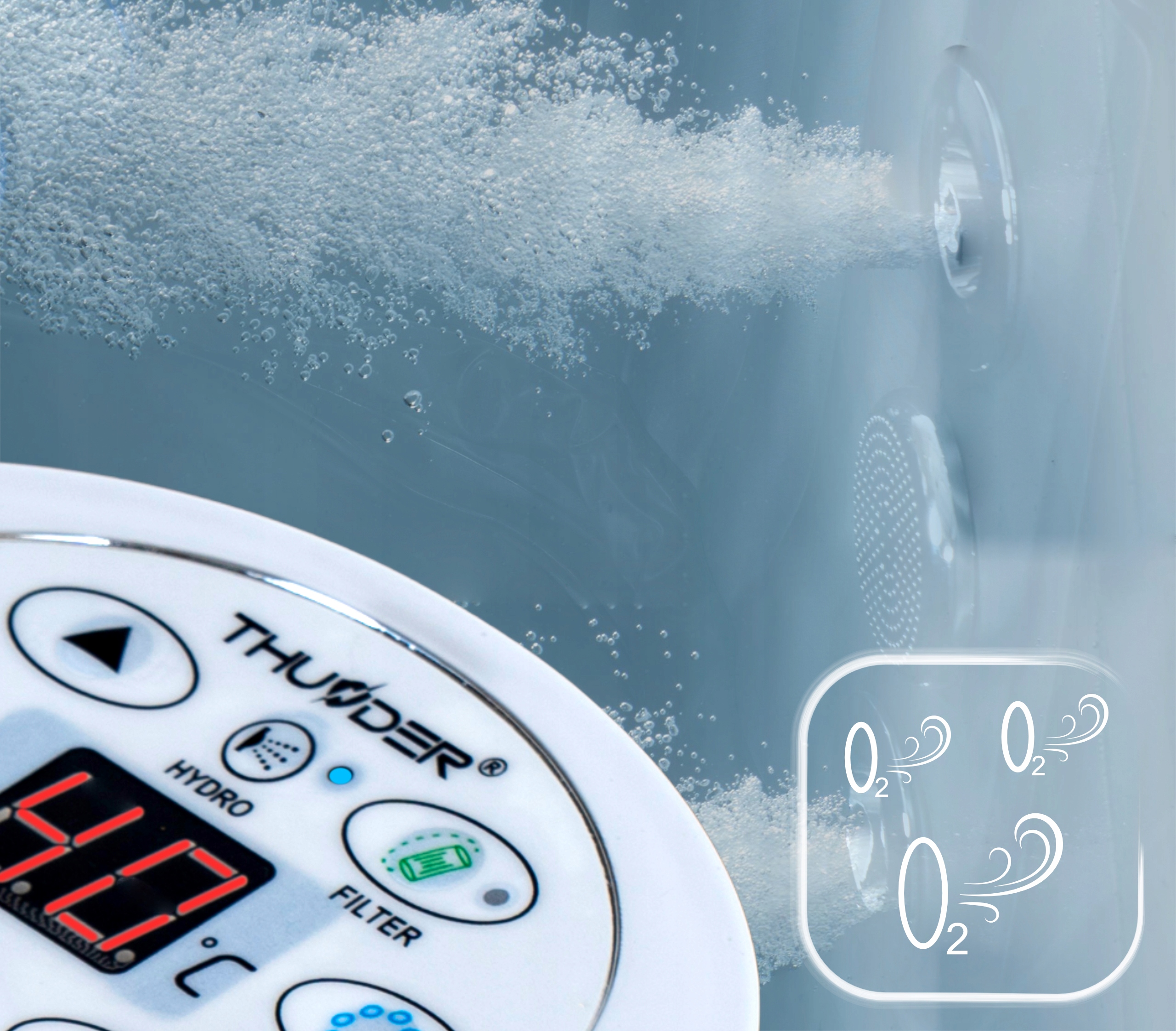 Dmuchane SPA 6 osób do ogrodu basen z hydromasażem światełka LED wifi Długość 185 cm