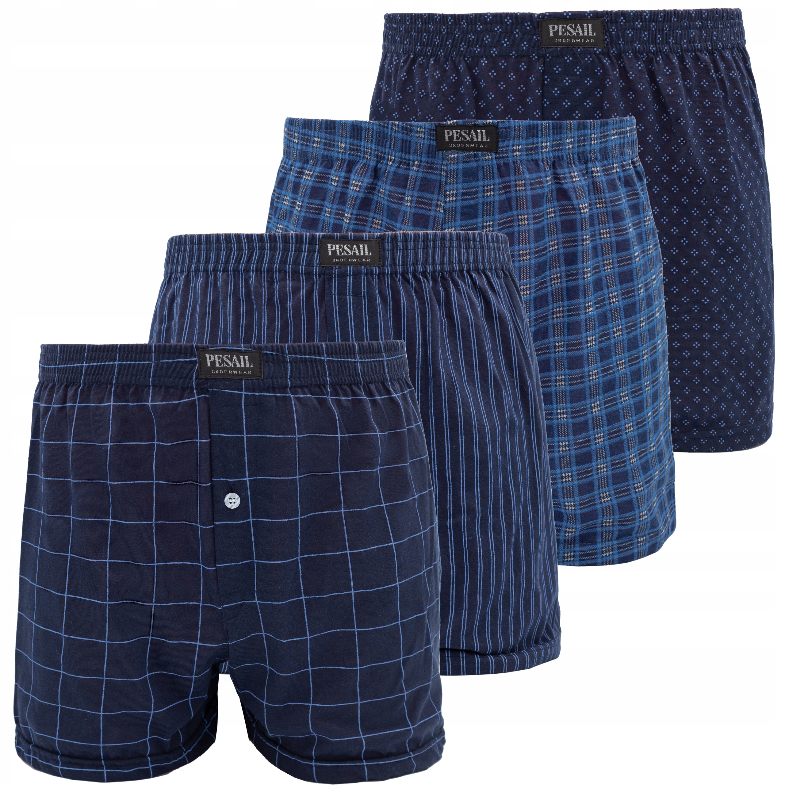 Pánské boxerky Volné Slipy, sada 4 kusů, velikost 7XL