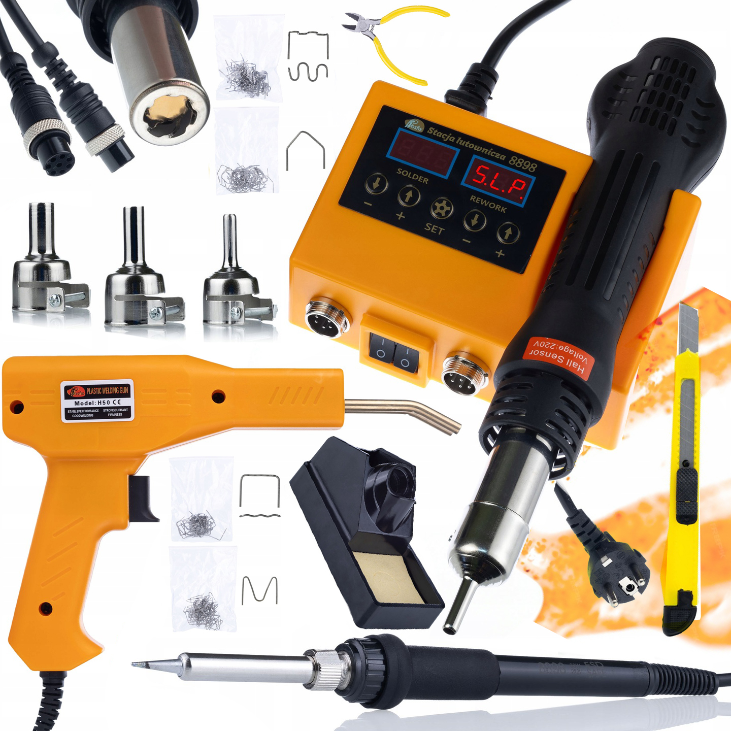 Pájecí Stanice 2V1 Hot-air Páječka Rosfix 660 W Svařovací Stroj Na Plasty