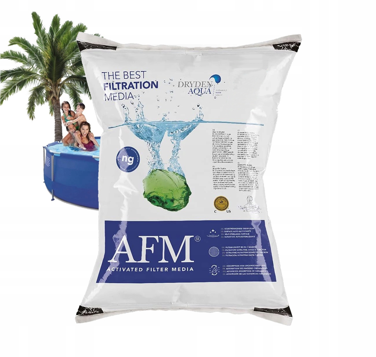 Afm Ng 21kg 0,4-1,0 mm aktywne szklane złoże filtracyjne szkło aktywowane