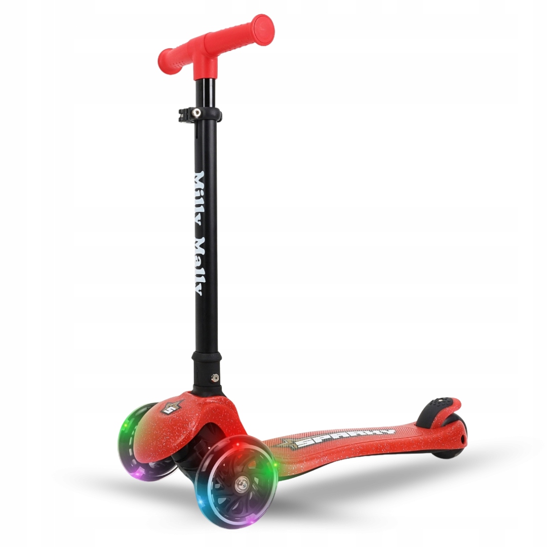 Hulajnoga Trójkołowa Balansowa Dla Dzieci Sparky Red Milly Mally podest Led