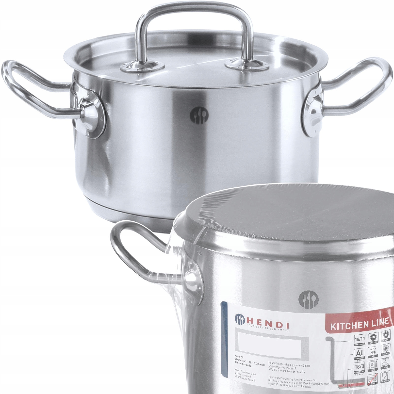 Hrnec Kitchen Line s poklicí 7,4 l, průměr 280 x 120 h Hendi 836033