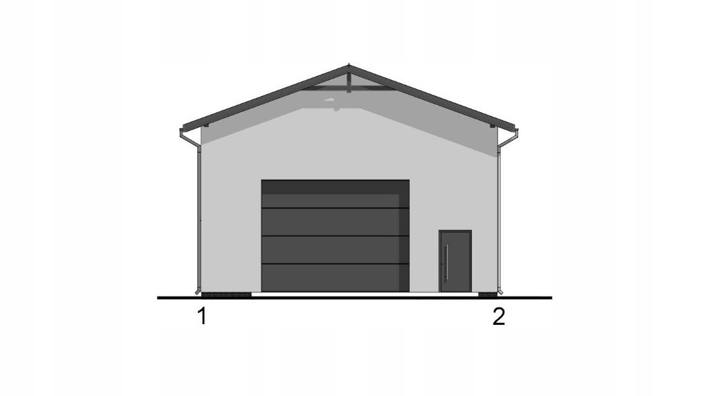 PROJEKT BUDYNKU GOSPODARCZEGO G2245 Szerokość 20 m