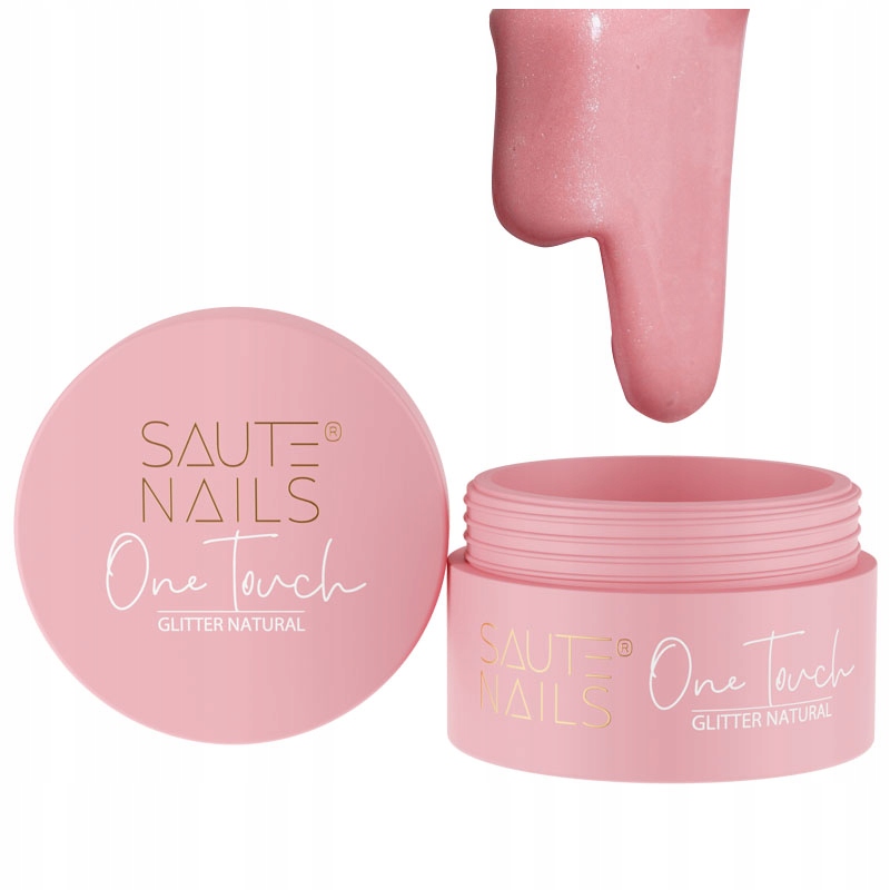 Saute Nails Stavební Gel na nehty One Touch Glitter Natural 50 g