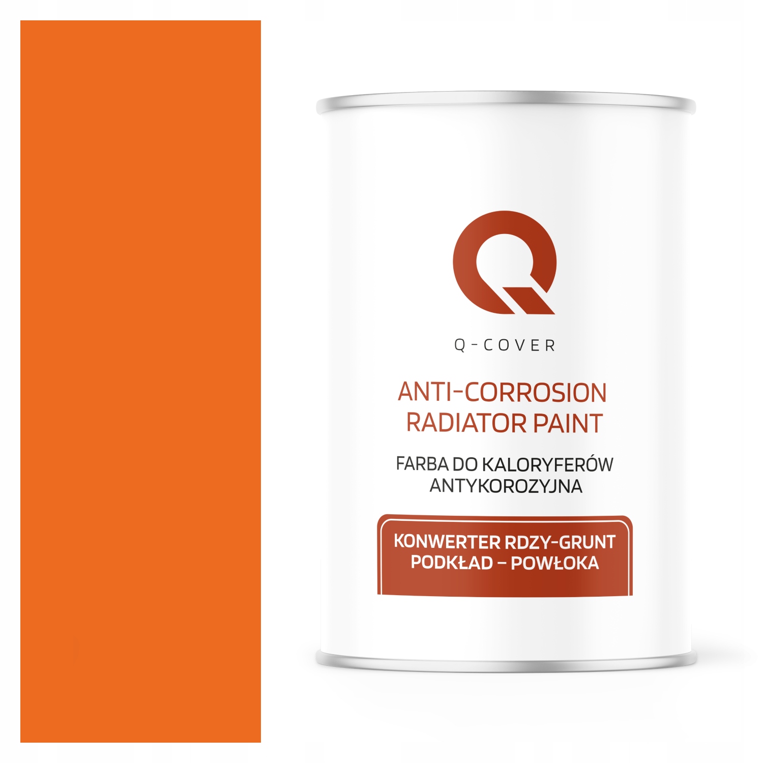 Barva pro radiátory Antikorozní 1L Satén Světle červená Oranžová