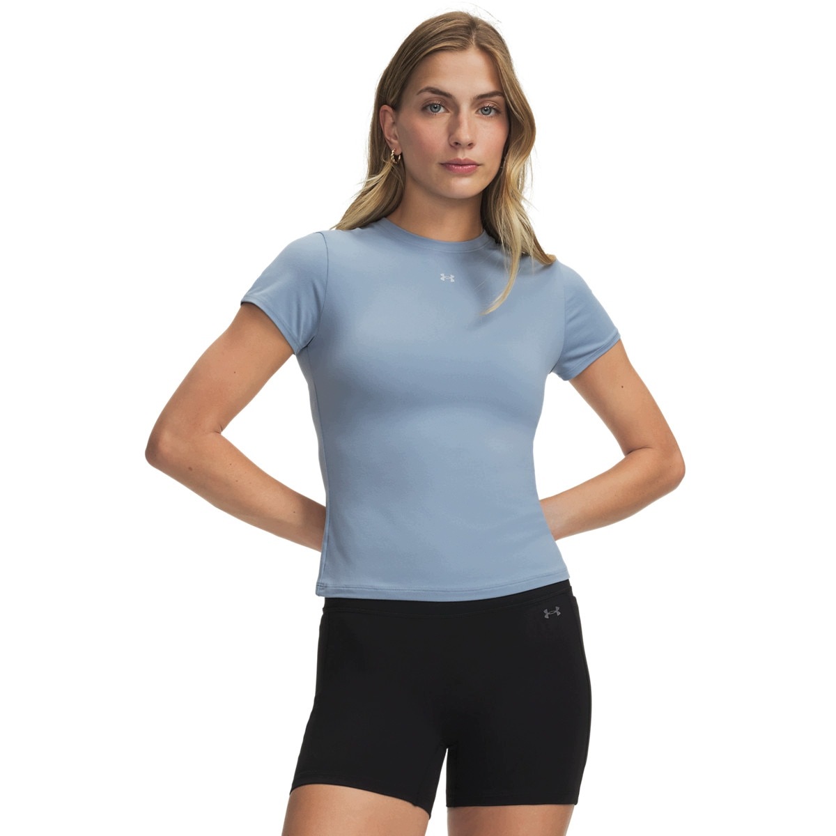 Damska koszulka treningowa Under Armour Motion Fitted Ss Niebieski S