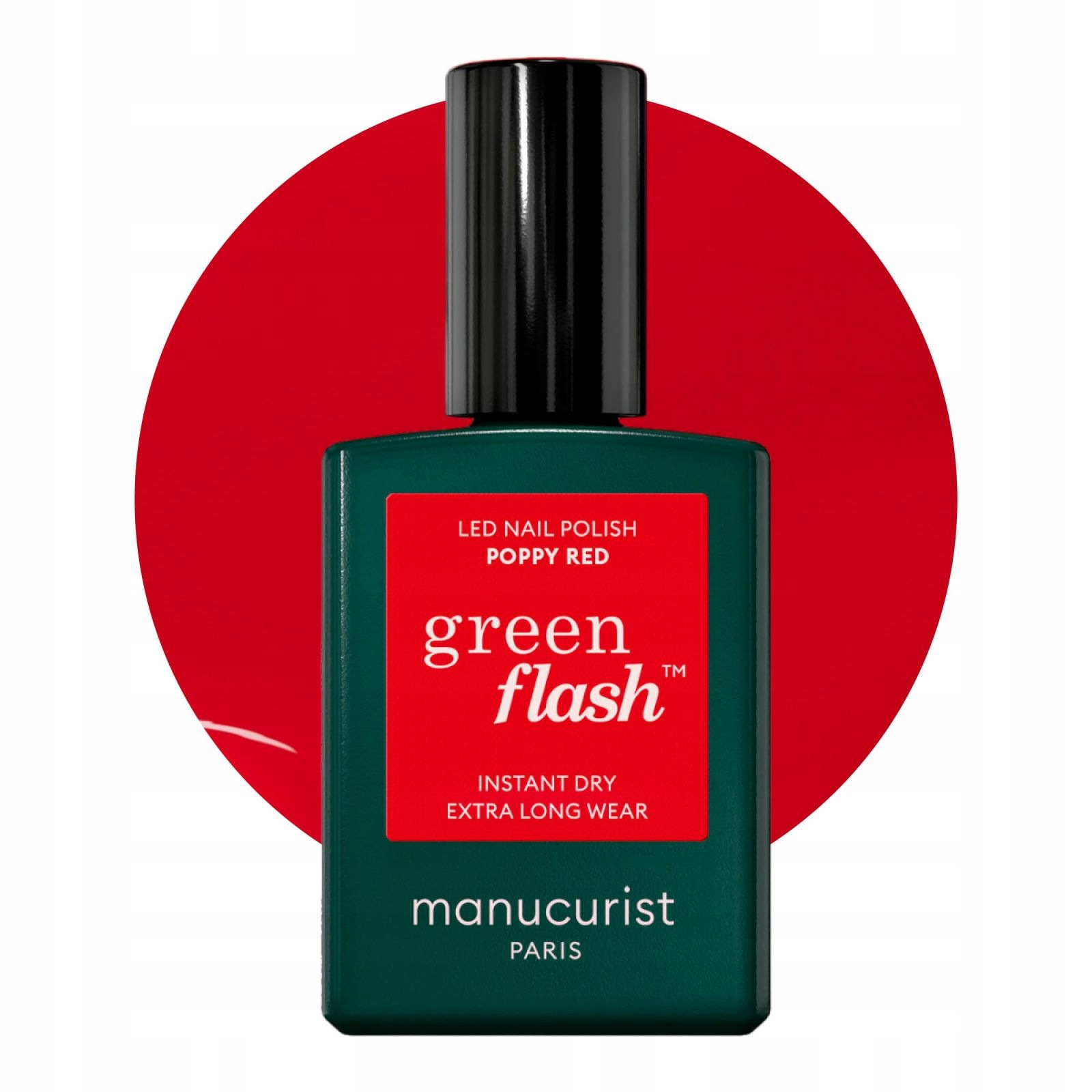 Green Flash? Led Lak Na Nehty 15 ML Odstín: Poppy Red