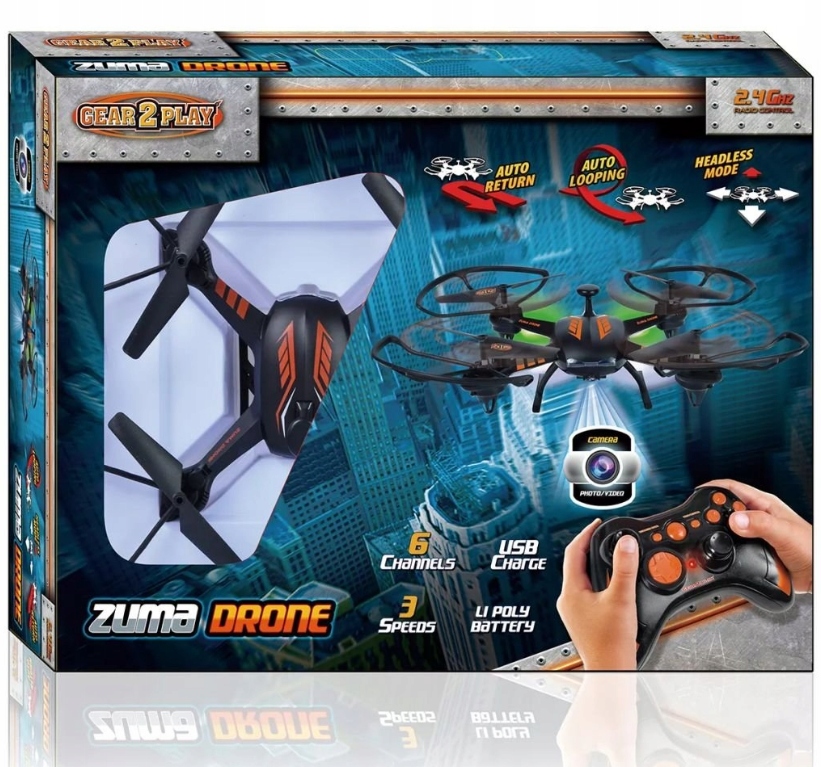 Gear2play Drone Zuma Remote Control Helicopter Toy Dron • Opinie - Allegro
