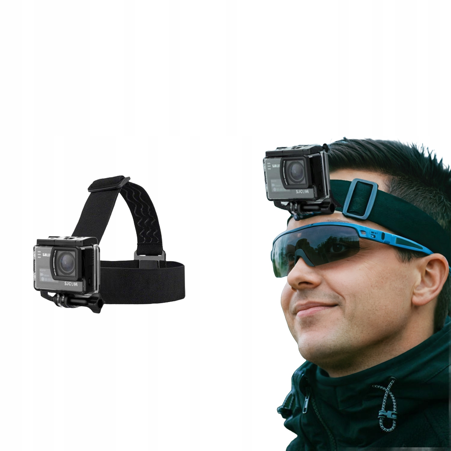 Sjcam Uchwyt na głowę i kask do kamer sportowych Helmet Strap stabilny Sj