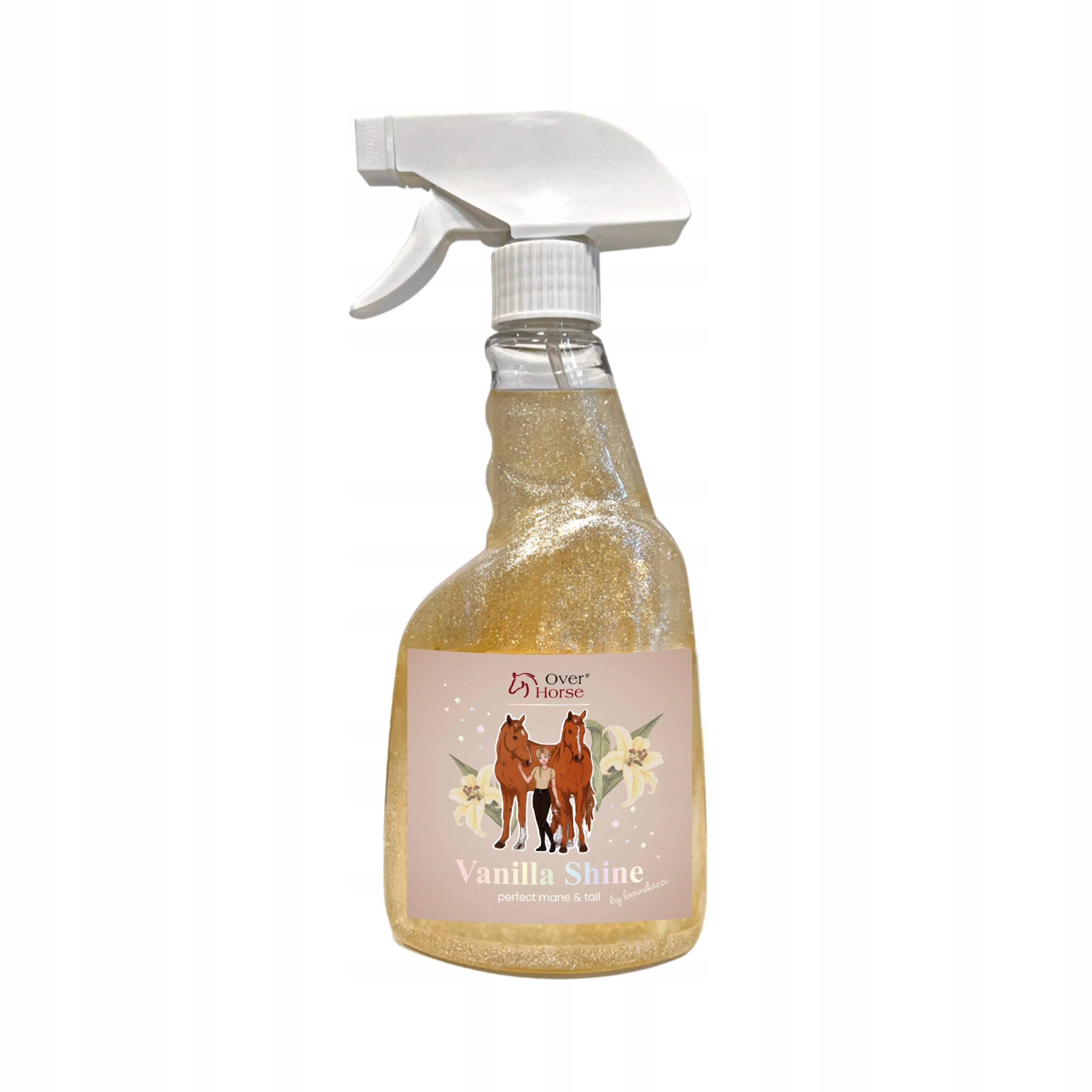 Kondicionér na hřívu a ocas pro koně Over Horse Vanilla Shine třpytivý 500 ml