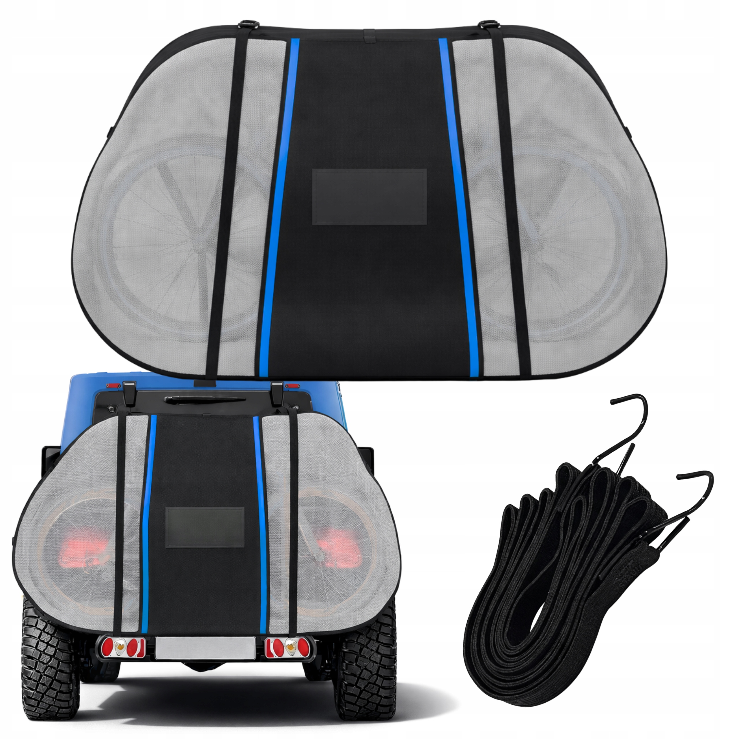 Pokrowiec Na Dwa Rowery Rowerowy Plandeka Na Bagażnik Do Samochodu Duży