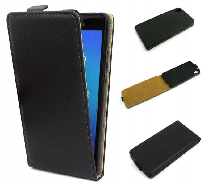 Etui Kabura Pokrowiec do Htc Desire 630 Czarny Pion
