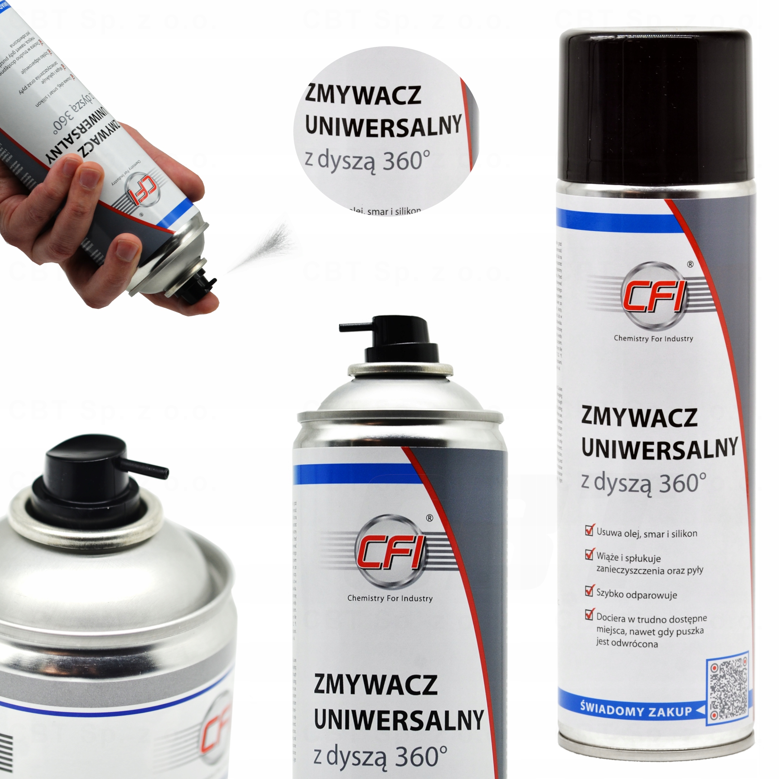 Profesjonalny Zmywacz Uniwersalny Z Dyszą 360° 500 ml Cfi Duże Ciśnienie