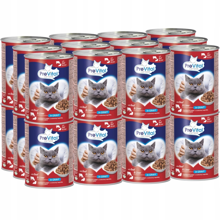 Levně Vlhké Krmivo 415GX24 MIX hovězích jater Prevital